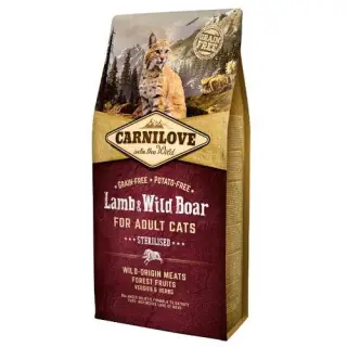 Carnilove Cat Lamb & Wild Boar Sterilised - jagnię i dzik 6kg-1397115