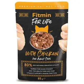 Fitmin Cat For Life Adult Chicken saszetka 85g-1398226