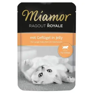 Miamor Ragout Royale Kitten z Drobiem w galaretce saszetka 100g-1695247