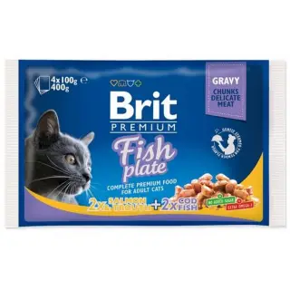 Brit Premium Cat Adult Fish Plate saszetki 4x100g-1395638
