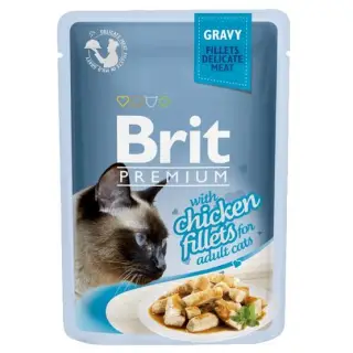Brit Premium Cat Fillets with Chicken sos saszetka 85g-1398437