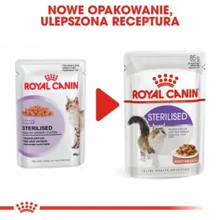 Royal Canin Sterilised w sosie karma mokra dla kotów dorosłych, sterylizowanych saszetka 85g-1751437