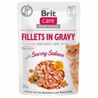 Brit Care Cat Fillets In Gravy Savory Salmon saszetka 85g-1321613