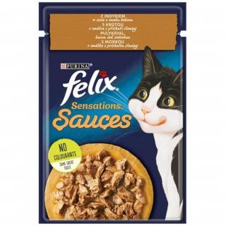 Felix Sensations Sauces Surprise Indyk w sosie bekonowym saszetka 85g-1382658