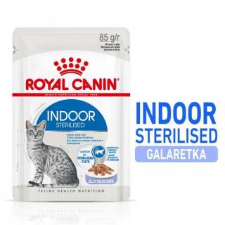 Royal Canin Indoor Sterilised Jelly karma mokra dla kotów dorosłych sterylizowanych, przebywających w domu saszetka 85g-