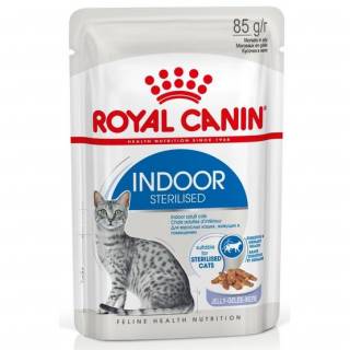 Royal Canin Indoor Sterilised Jelly karma mokra dla kotów dorosłych sterylizowanych, przebywających w domu saszetka 85g-883184