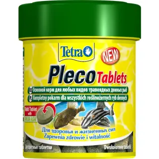 Tetra Pleco Tablets 120 tabl. 66ml - pokarm dla roślinożernych ryb dennych