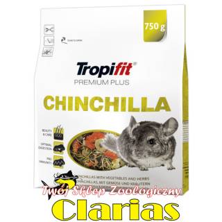 TROPIFIT CHINCHILA PREMIUM PLUS 750G - pokarm dla szynszyli premium