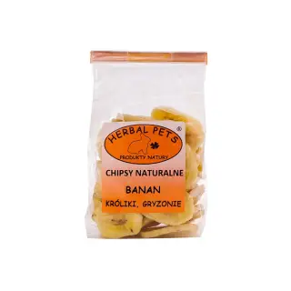 HERBAL PETS Chipsy naturalne Banan 75g - dla królików i gryzoni