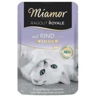 Miamor Ragout Royale Kitten z Wołowiną w galaretce saszetka 100g-1355501
