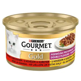 Gourmet Gold Wołowina i kurczak w sosie 85g-1473198
