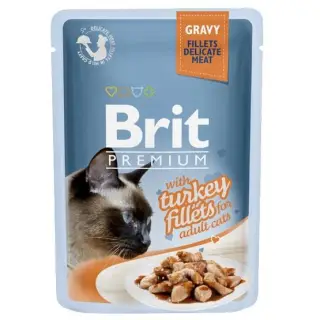 Brit Premium Cat Fillets with Turkey sos saszetka 85g-1398438