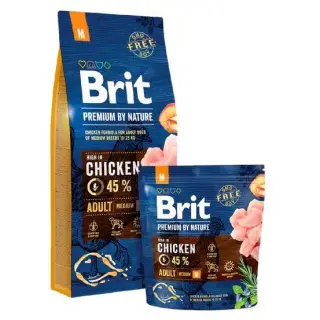 Brit Premium By Nature Adult M Medium 3kg-1398540