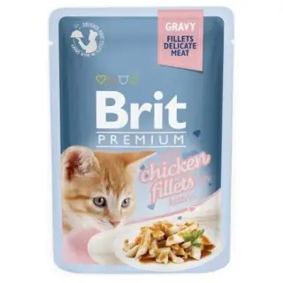 Brit Premium Cat Kitten Fillets with Chicken saszetka 85g-1398442