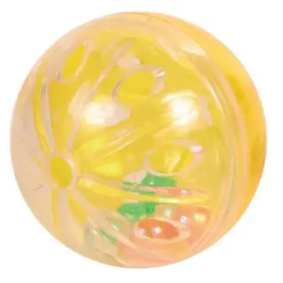 Trixie Piłki plastikowe przezroczyste z grzechotką 4,5cm 4szt. [TX-4166]-1695631
