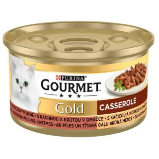 Gourmet Gold Kaczka i indyk w brązowym sosie 85g-1696148