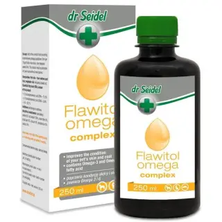 Dr Seidel Flawitol Omega Complex zdrowa skóra, piękna sierść 250ml-1357642