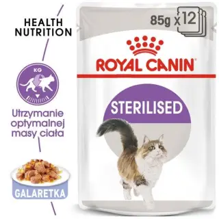 Royal Canin Sterilised w galaretce karma mokra dla kotów dorosłych, sterylizowanych saszetka 85g-1368466