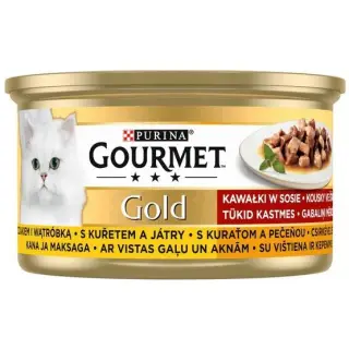Gourmet Gold Kurczak i wątróbka w sosie 85g-1359514