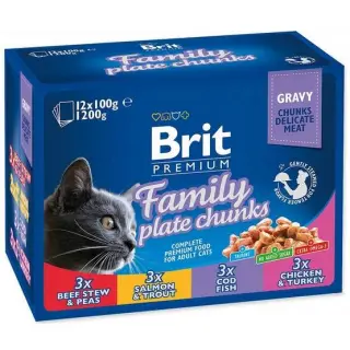 Brit Premium Cat Adult Multipack saszetki 12x100g-1395636