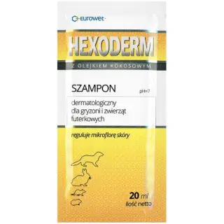 Hexoderm - szampon dermatologiczny dla gryzoni saszetka 20ml - 1 sztuka-1396413