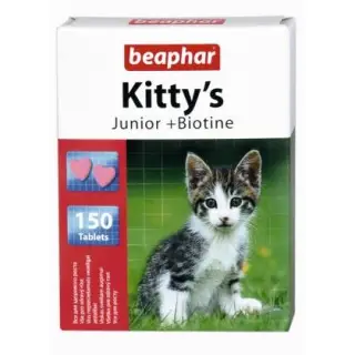 Beaphar Kitty's Junior + Biotine tabletki witaminowe 150szt-1404378