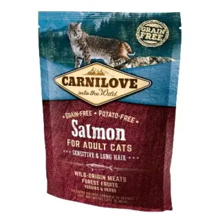 Carnilove Cat Salmon Sensitive & Long Hair - łosoś 400g-1397129