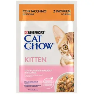 Purina Cat Chow Kitten Indyk i cukinia saszetka 85g-1398761