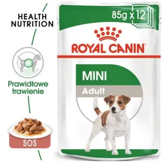 Royal Canin Mini Adult karma mokra w sosie dla psów dorosłych, ras małych saszetka 85g-1434352