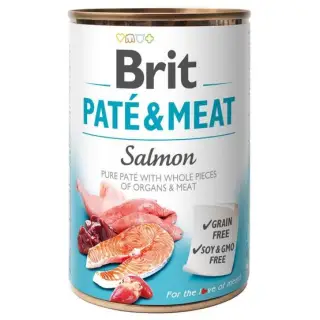 Brit Pate & Meat Dog Salmon puszka 400g-1399100