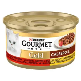 Gourmet Gold Wołowina i kurczak w sosie pomidorowym 85g-1702098