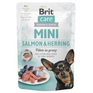 Brit Care Dog Mini Salmon & Herring Sterilised saszetka 85g-1399954