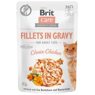Brit Care Cat Fillets In Gravy Choice Chicken saszetka 85g-1367431