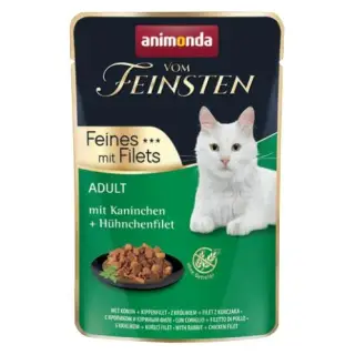 Animonda vom Feinsten Cat Adult Krolik + filet z kurczaka saszetka 85g-1365253