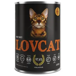 Lovcat Pure Turkey puszka 400g-1703763