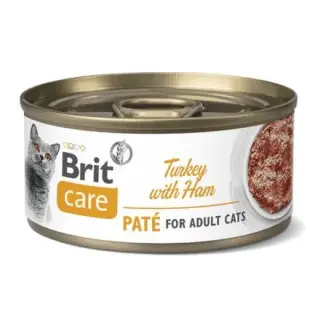 Brit Care Cat Turkey Pate & Ham puszka 70g-1366136