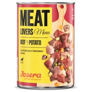 Josera Meat Lovers Menu Wołowina z ziemniakami puszka 400g-1466227