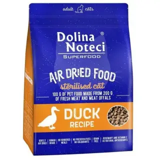 Dolina Noteci Superfood Air Dried Kot Sterilised Danie z kaczki 1kg-1385472