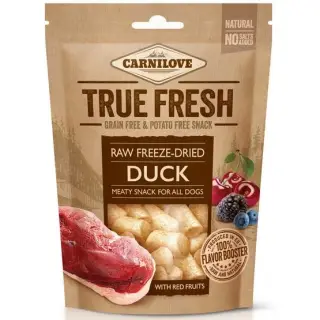 Carnilove Dog Snack True Fresh RAW Freeze-Dried Duck & Red Fruits 40g-1404598