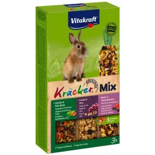 Vitakraft Kracker 3szt Królik Mix - Warzywa/Winogrona/Owoce leśne 168g [25227]-1356428