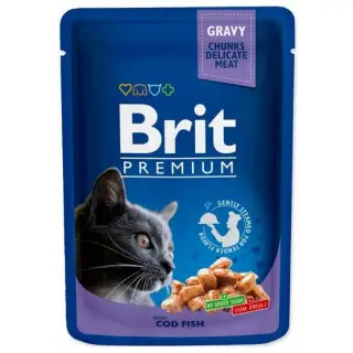 Brit Premium Cat Adult COD Fish Dorsz saszetka 100g-1465751