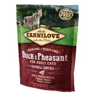Carnilove Cat Duck & Pheasant Hairball Control - kaczka i bażant 400g-1397105