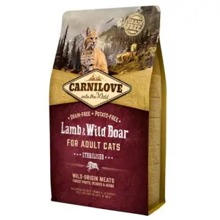 Carnilove Cat Lamb & Wild Boar Sterilised - jagnię i dzik 2kg-1397113