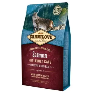 Carnilove Cat Salmon Sensitive & Long Hair - łosoś 2kg-1465492