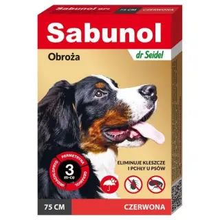 Sabunol GPI Obroża przeciw pchłom dla psa czerwona 75cm-1425007