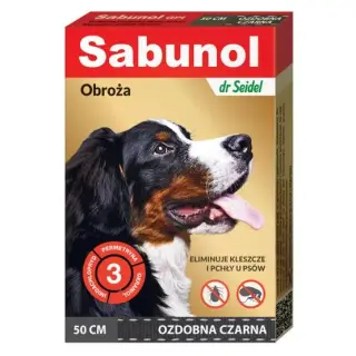 Sabunol GPI Obroża przeciw pchłom dla psa ozdobna czarna 50cm-1425010