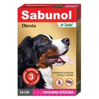 Sabunol GPI Obroża przeciw pchłom dla psa ozdobna różowa 50cm-1425011