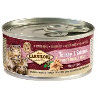 Carnilove Cat Salmon & Turkey for Kittens - łosoś i indyk puszka 100g-1398141