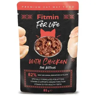 Fitmin Cat For Life Kitten Chicken saszetka 85g-1398228