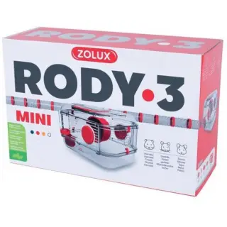 Zolux Klatka Mini RODY.3 dla gryzoni czerwona [206011]-1746100